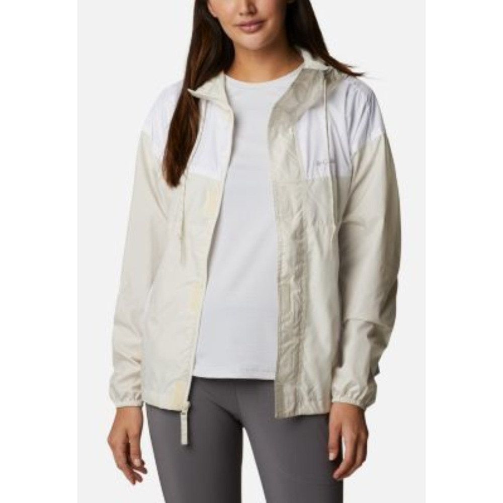 Columbia Women Flash Challenger Windbreaker Jacket Chalk/White Size M